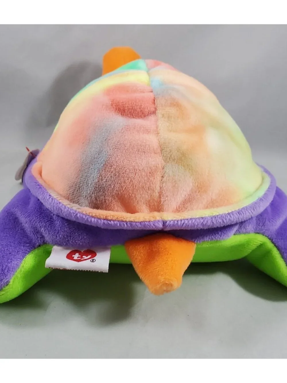 Ty Pillow Pals SNAP the Turtle Plush Tie-Dye Shell Orange Head Vintage 1998